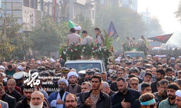 گزارش تصویری| تشییع پیکر هفت شهید گمنام در رشت