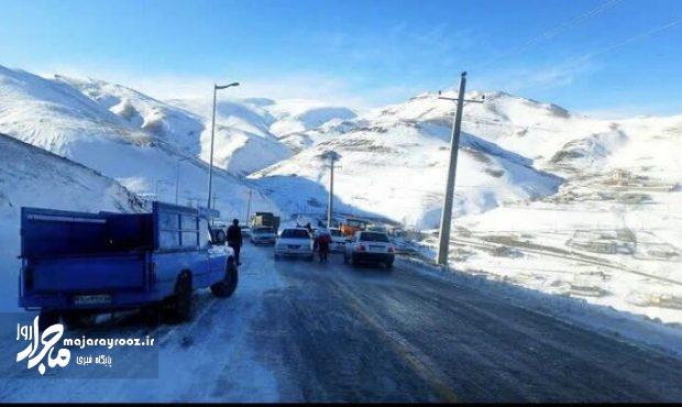 انسداد بخشی از محور اسالم – خلخال به‌دلیل کولاک و ریزش بهمن