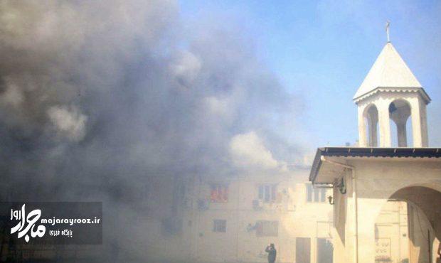 کلیسای ارامنه از آتش‌سوزی بافت تاریخی بندرانزلی در امان ماند