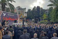 پیکرهای مطهر ۶ شهید گمنام و شهید “حسن بابانیا” در رشت تشییع شد