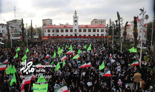 گزارش تصویری | اجتماع مدافعان ایران در رشت