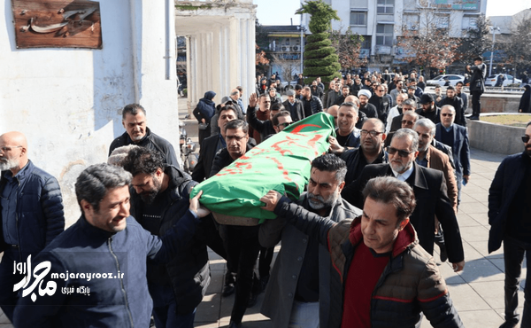 پیکر زنده‌یاد محمد تجدد با حضور گسترده مردم و هنرمندان در رشت تشییع شد