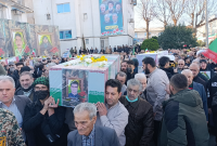 تشییع پیکر هفت شهید حافظ امنیت در گیلان