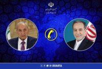 گفتگوی تلفنی وزیر امور خارجه با رئیس مجلس نمایندگان لبنان