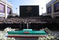 گزارش تصویری| مراسم اقامه نماز بر پیکر مطهر امام مجاهد شهید