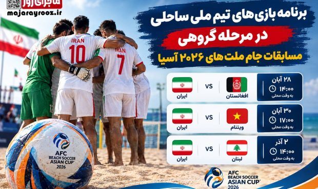 آغاز کار تیم ملی فوتبال ساحلی ایران با افغانستان در جام ملت‌های آسیا