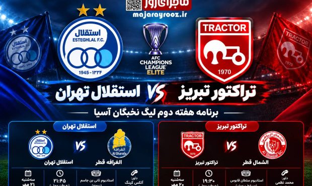استقلال به دنبال دومین برد آسیایی؛ تراکتور در اندیشه جبران شکست